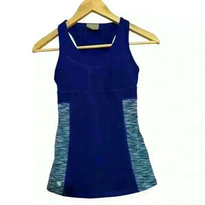 Athleta space die athletic razorback tank cycling shirt back pockets size XS